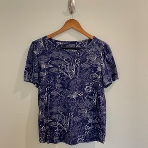 Anthropologie navy blue shirt